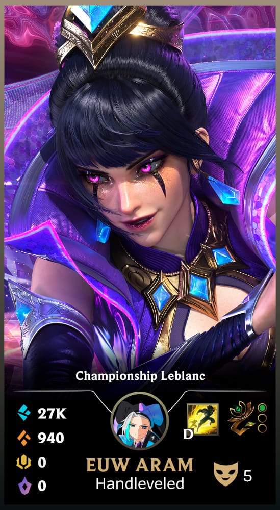 Championship Leblanc | Handleveled LOL Accounts | EUW ARAM