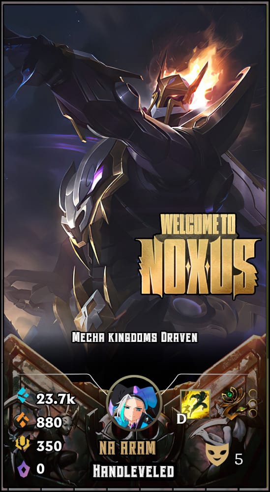 Mecha Kingdoms Draven | NA ARAM | Handleveled LOL Accounts