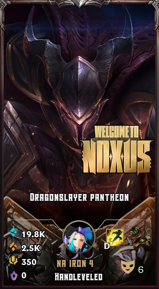 Dragonslayer Pantheon | NA Ranked IRON 4 | Handleveled LOL Accounts
