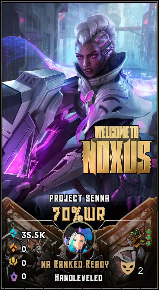 Project Senna | NA | 70% Win Rate | Hand-Leveled & Ranked Ready
