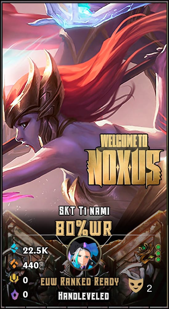 SKT T1 Nami | EUW | 80% Win Rate | Hand-Leveled & Ranked Ready