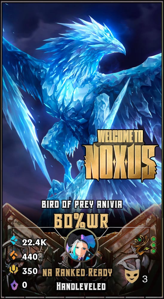 Bird of Prey Anivia | NA | 60% Win Rate | Hand-Leveled & Ranked Ready