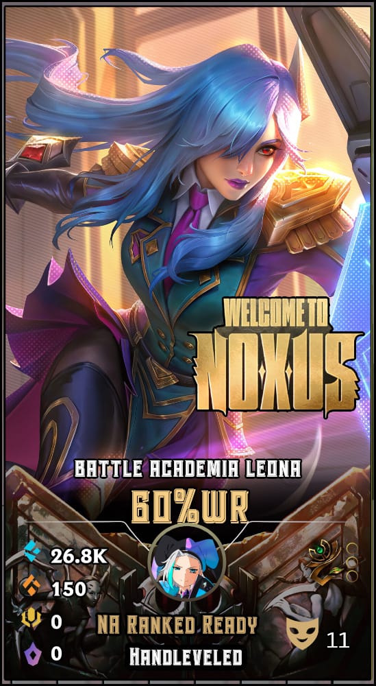 Battle Academia Leona | NA | 60% Win Rate | Hand-Leveled & Ranked Ready
