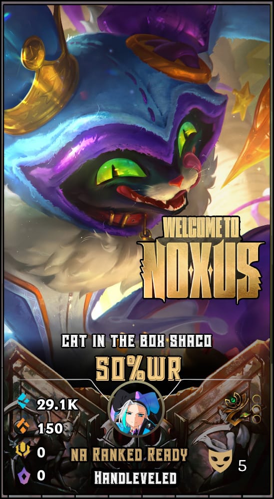 Cat in the Box Shaco | NA | 50% Win Rate | Hand-Leveled & Ranked Ready