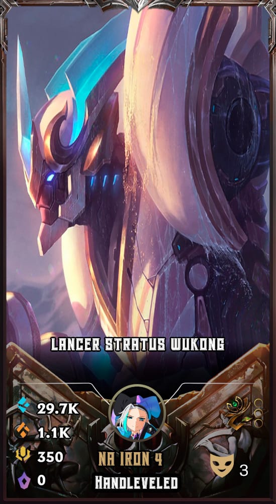 Lancer Stratus Wukong | NA Ranked IRON 4 | Handleveled LOL Accounts