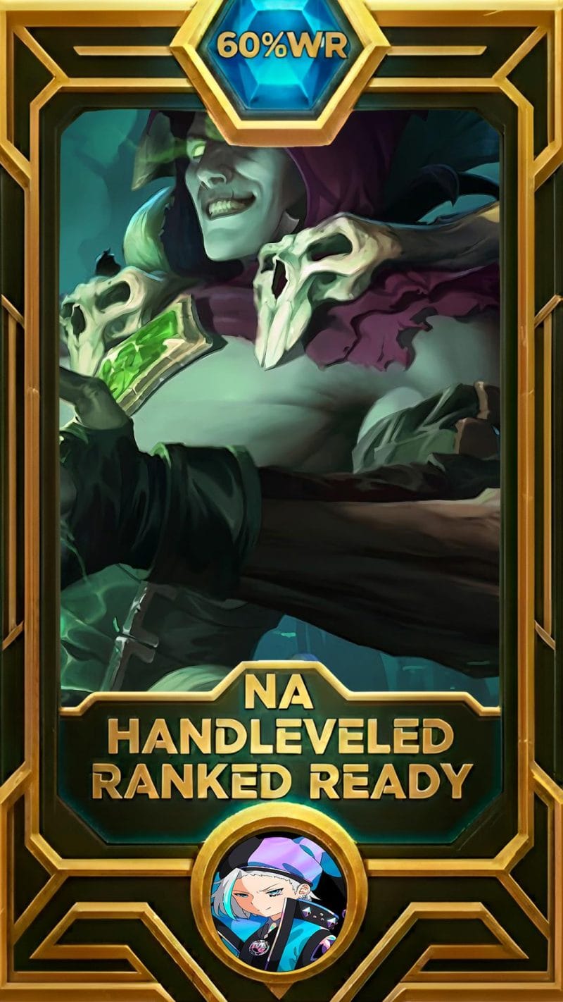 Soul Stealer Vladimir LoL smurf account NA 60% win rate — MasterCloneSmurfs