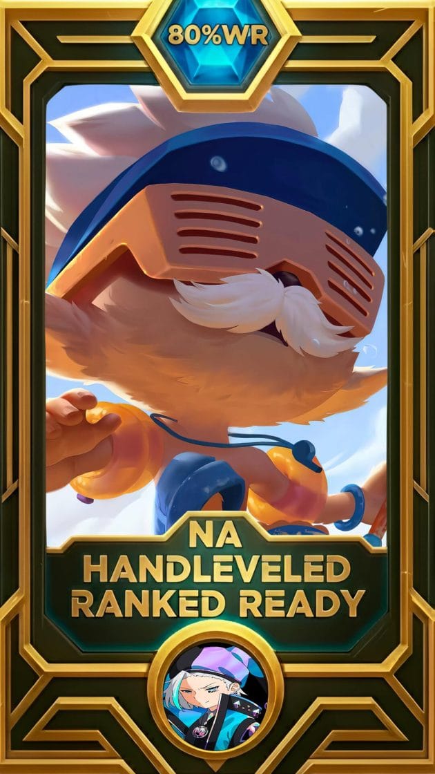 Pool Party Heimerdinger LoL smurf account NA 80% win rate — MasterCloneSmurfs