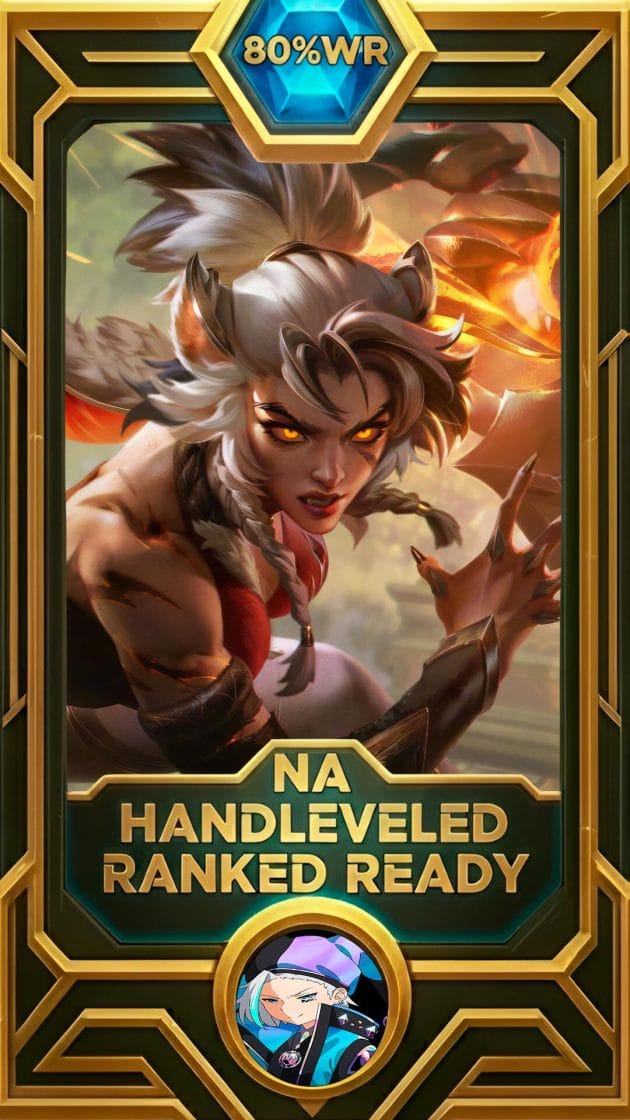 Primal Ambush Riven LoL smurf account NA 80% win rate — MasterCloneSmurfs